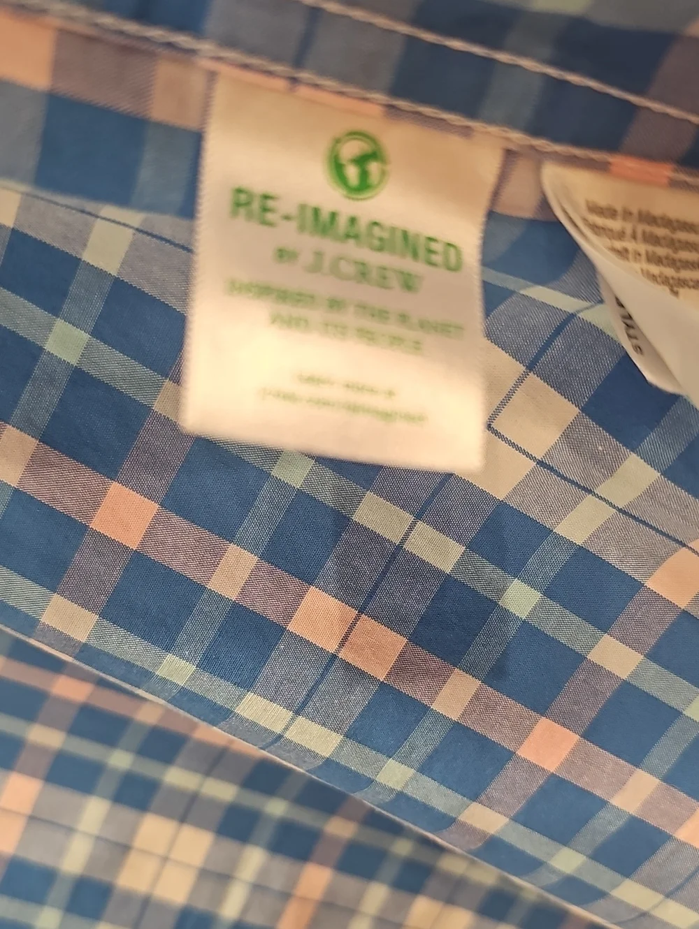 J.Crew Blue Plaid Button-Up Shirt
